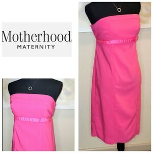 Motherhood Maternity Pink Stapless Maternity Dress